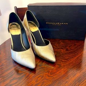 Donna Karan Gold Lizard Skin Heels (EUC)